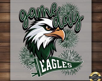 Game Day Eagles Mascot DTF Transfer: DIY Apparel Iron-On