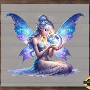Fantasy Fairy DTF Transfer: Glowing Flowers, Enchanted Wings Iron-On