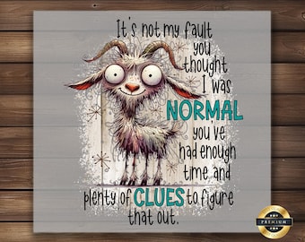 Crazy Goat DTF Transfer: Funny Animal Iron-On Design
