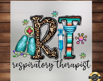 RT Respiratory Therapist DTF Transfer: Medical Apparel Decal