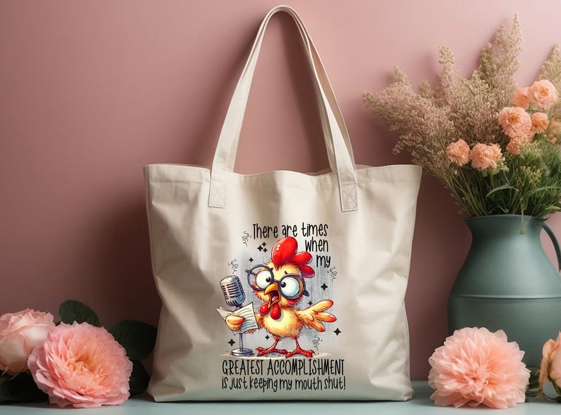 Funny Chicken Sarcastic Quote DTF Transfer: DIY Shirt Art immagine 6