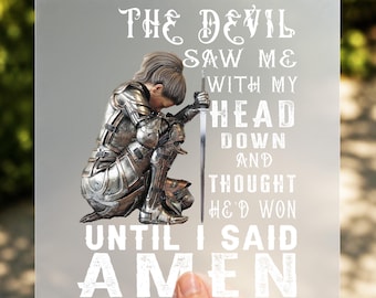 Messiah Warrior DTF Transfer, Spiritual Warfare Christian Western Iron On