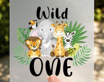 Wild One DTF Transfer, Safari First Birthday Shirt