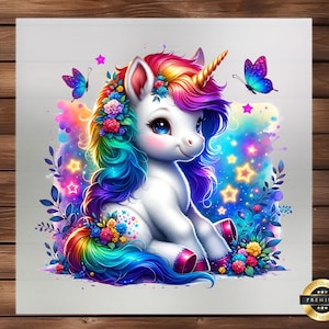 Baby Unicorn DTF Transfer: Adorable Magical Design