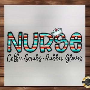 Calcomanía divertida para uniformes médicos con diseño de café para enfermeras: