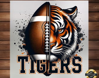 Tigers Football Mascot DTF Transfer: School Spirit Apparel