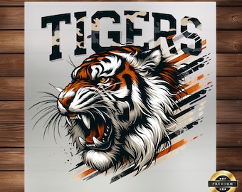 Tigers Football DTF Transfer: School Spirit T-Shirt Design