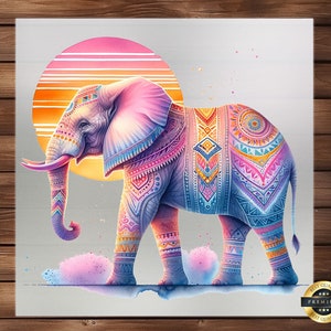 Elephant Clipart DTF Transfer: Custom Apparel Designs