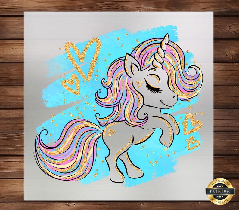 Magical Unicorn Baby DTF Transfer - Easy Heat Press for Kids image 1