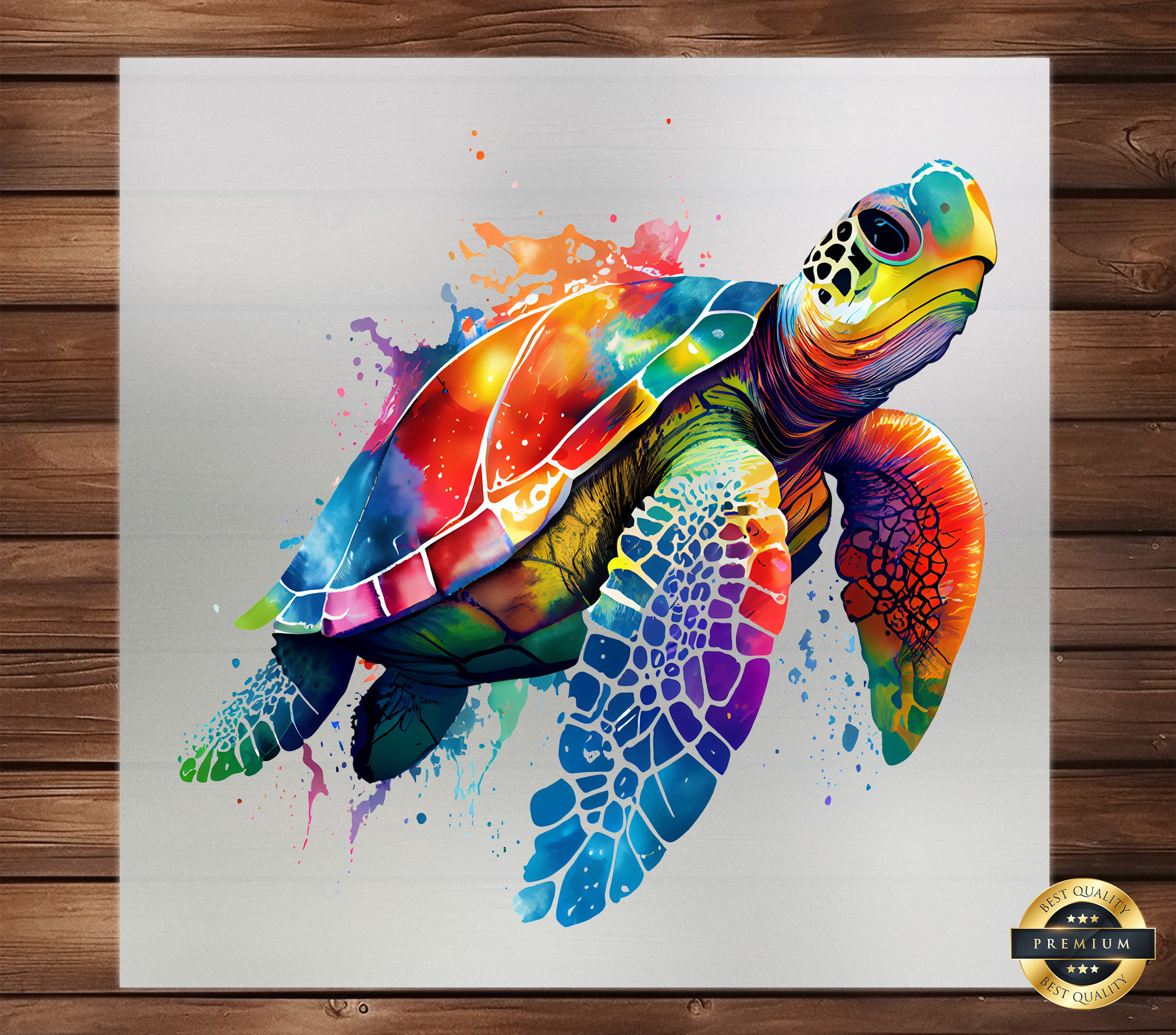 Cute Sea Turtle Watercolor DTF Transfer, Whimsical Design Apparel Customization, Ready to Press, Hoodie DTF, Detailed Fabric Art, Unique DIY