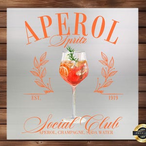 Aperol Spritz Club DTF Transfer: Vibrant Cocktail Apparel Design