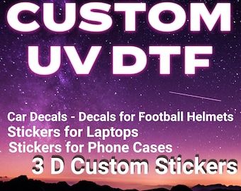 Custom UV DTF Print: 3D Permanent Decal for Glass