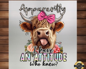 Highland Cow DTF Transfer - Rustic & Charming Design, High-Quality Print, Easy Application for a Countryside Inspired Look