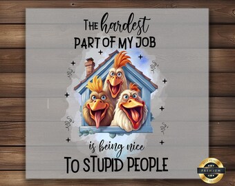 Funny Duck DTF Transfer: Sarcastic Job Quote, DIY Shirt Art