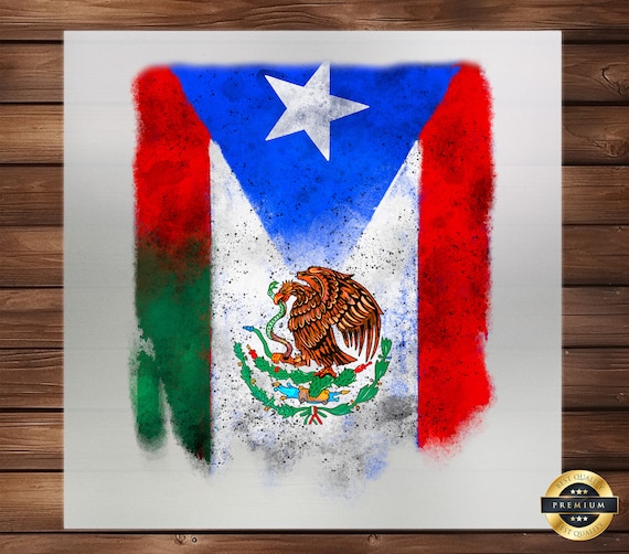 Mexico and Puerto Rico DTF Transfer - Embrace the Fusion of Cultures with This High-Quality, Easy-to-Apply Iron-On Design for Heritage Pride