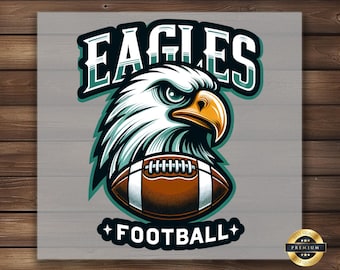 Eagles Football Mascot DTF Transfer: Game Day Shirt Design