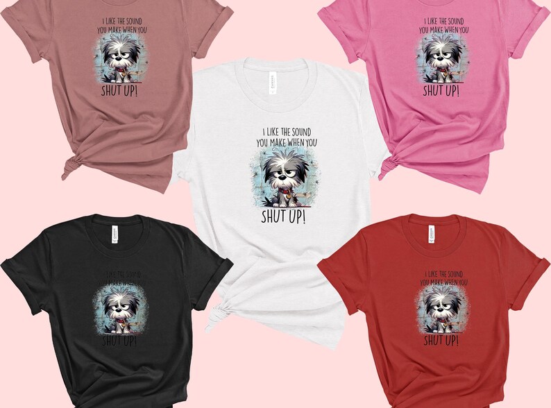 Sarcastic Dog DTF Transfer: Funny Grumpy Pup Shirt Graphic image 5