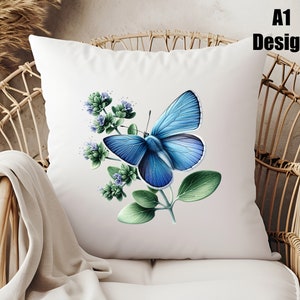 Butterfly DTF Transfer, 5 Unique Designs, Ready to Press, Iron on Decal, Custom Apparel, DIY Craft Supply, Detailed Fabric Art