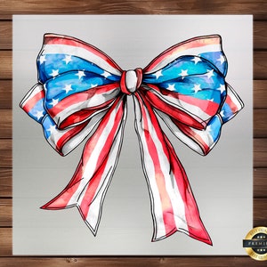 Coquette American Girly DTF Transfer, 4th of July Theme, Perfect Patriotic DIY Apparel, High-Quality, Easy Application, Ideal for Festive