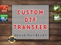 Custom DTF Transfer Upload Your Brand Logo, Ready to Press Heat Transfer