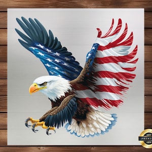 USA Patriotic Eagle Flag DTF Transfer, American Eagle Design, Easy Iron-On, Ready To Press, American Pride, Unique DIY Design