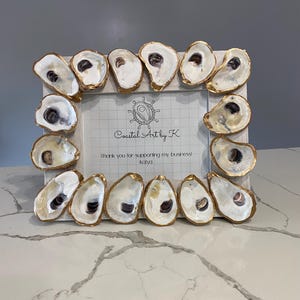 Oyster shell picture frame