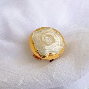 Barock Perle Statement Ring, Gold Cocktail Ring, Organischer verstellbarer handgemachter Schmuck, einzigartiges Geschenk für Sie, Perlenring Trendy, für Mutter