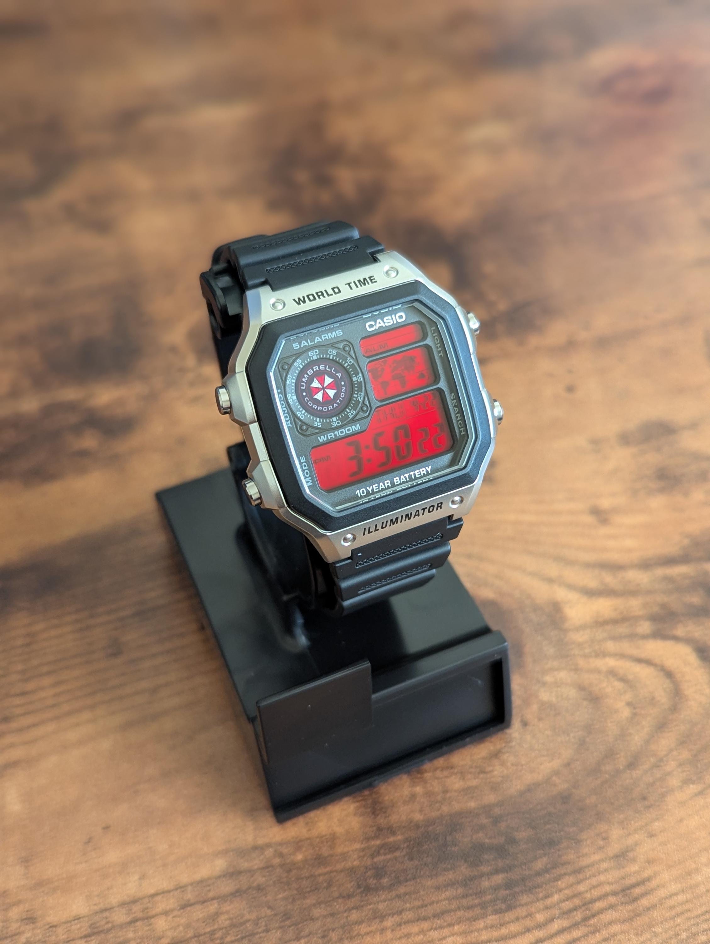 Casio Watch Mod Umbrella Corporation Edition - Etsy