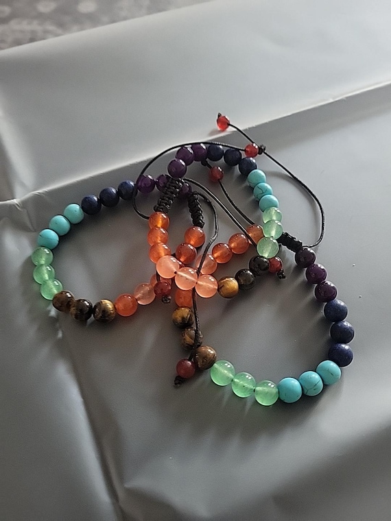 Colorful beaded adjustable bracelets - image 1