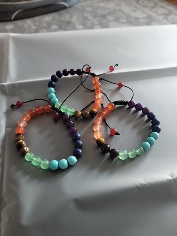 Colorful beaded adjustable bracelets - image 4