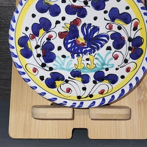 Hand-Painted Italian Maiolica Trinket Dish: Deruta Pottery