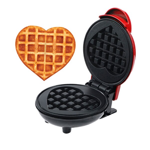 Waffle Heart Maker Non-Stick Pan Heart Shaped Waffle Pot Breakfast Machine Egg Cake Oven Kitchen Tools Waffle Maker