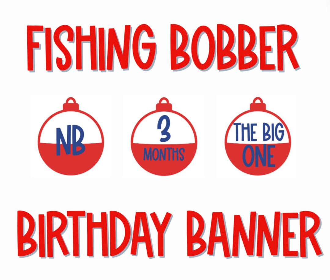 PRINTABLE Ofishally One Bobber 1st Birthday Milestone Banner Newborn ...