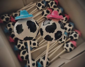 Cowgirl Cakepops Cow Print Cowgirl
