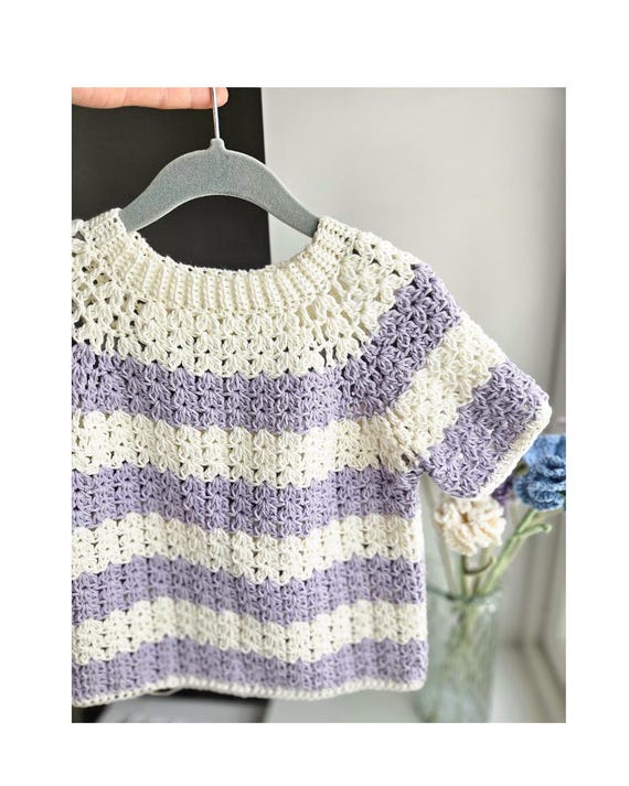 Crochet Pattern Melvin Tee | Kids Crochet Shirt PDF | Raglan Top