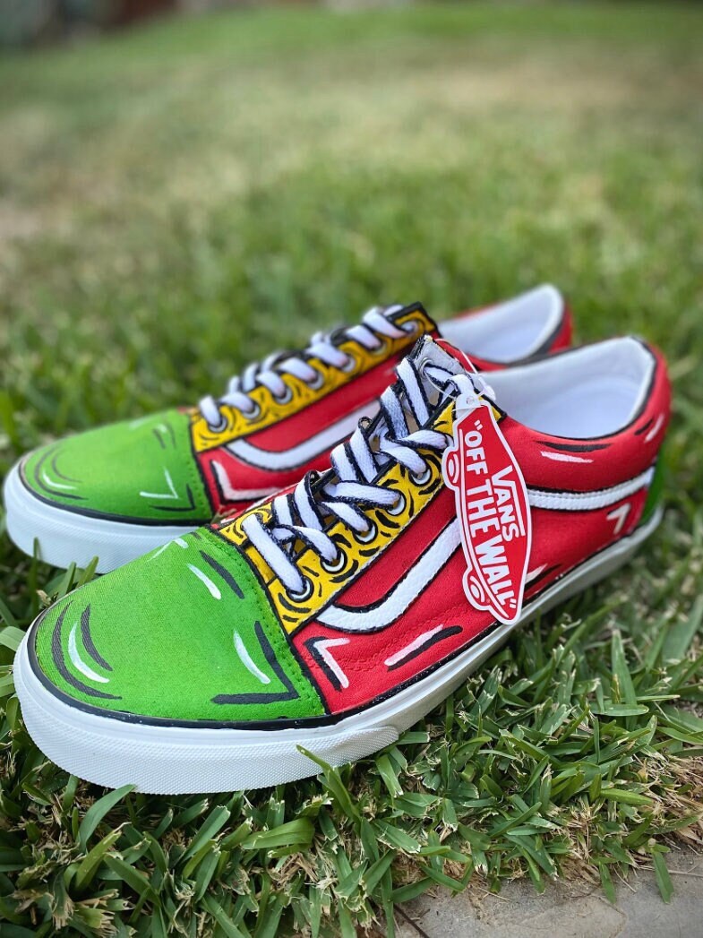 Custom Avengers Slip-On Vans with SAVE THE PANDUHS