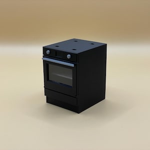 Miniature Dollhouse Oven 3D STL Files - 1:12 Scale (Commercial License)