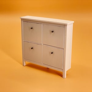 1:12 Scale Dollhouse Shoe Cabinet STL Files - 3D Printable Miniature (Commercial License)