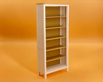 Miniaturowy domek dla lalek, regał na książki, STL, skala 1:12, meble półkowe, pobieranie cyfrowe, licencja komercyjna w zestawie