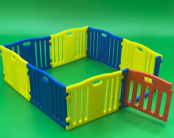 Maison de poupée miniature parc pour bébé STL échelle 1:12 panneaux de cour de sécurité pour enfants licence commerciale