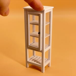 1:12 Scale Dollhouse High Cabinet with Glass Door STL Files - Commercial License
