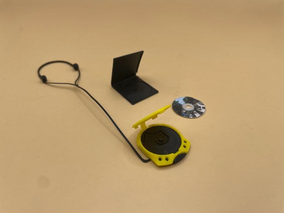 Miniature CD Player Set: 1/6 Scale Walkman, Headphones, CD - 3D Printing STL File