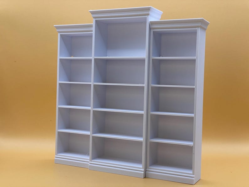 1:12 scale classic miniature bookcase STL