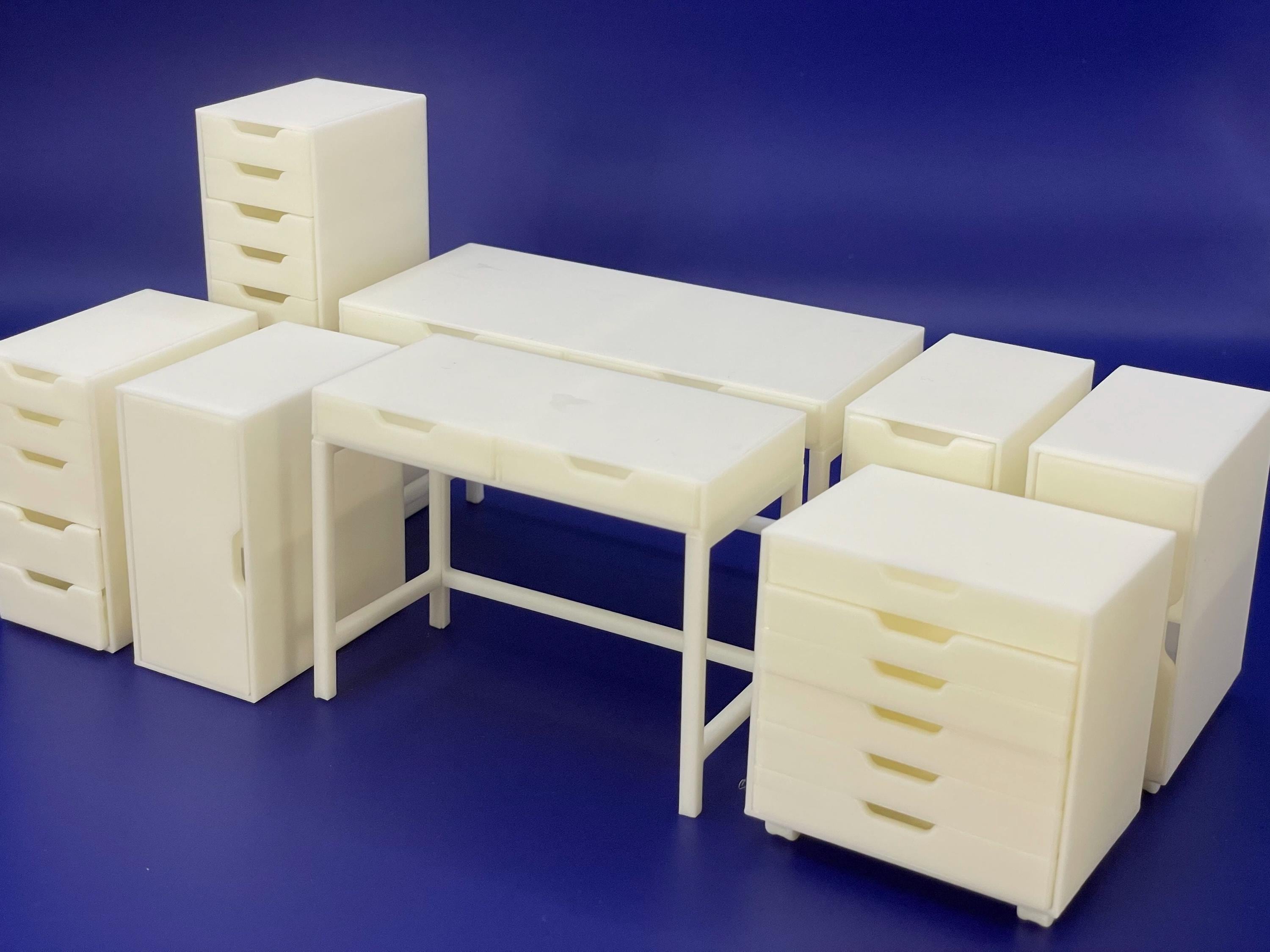 1x OFFICE FURNITURE SMALL SET 1 1:76, OO Model Miniature Interior Scene Layout 1x OFFICE FURNITURE SMALL SET 1 1:76, OO Model Miniature Interior Scene Layout