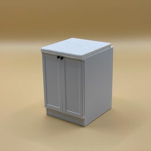 3d STL Files for Miniature Dollhouse Two-door Cabinet - Kitchen System  - 1:12 Scale for 3d Printing - Commercial License