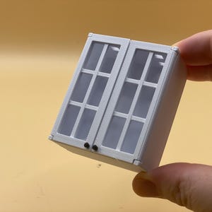 Dollhouse Two-Door Upper Cabinet STL Files - 1:12 Scale (Commercial License)