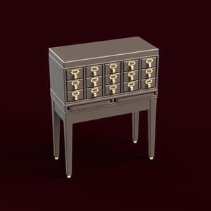 Library Card Catalog Cabinet - Etsy