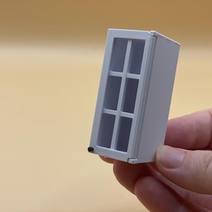 3d STL Files for Miniature Dollhouse Single-door Upper Cabinet - Kitchen System  - 1:12 Scale for 3d Printing - Commercial License