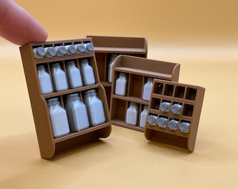 Miniature Round-Top Kitchen Jar STL 1:12 Scale Dollhouse Canister Digital File Commercial License