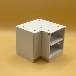 3d STL Files for Miniature Dollhouse Two-door Corner Cabinet - Kitchen System  - 1:12 Scale for 3d Printing - Commercial License